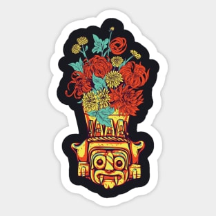 Aztec Flower art unusual Design Sticker